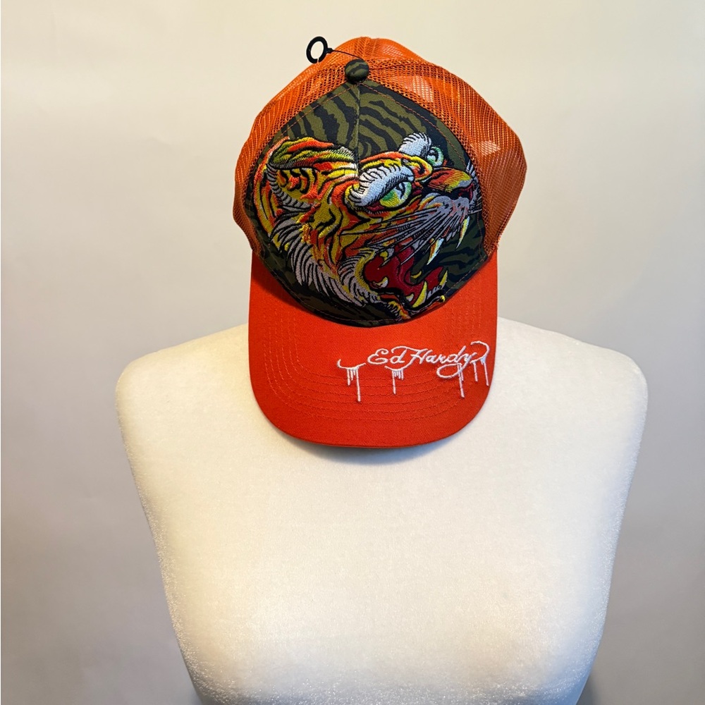 Ed Hardy Orange Mesh Cap